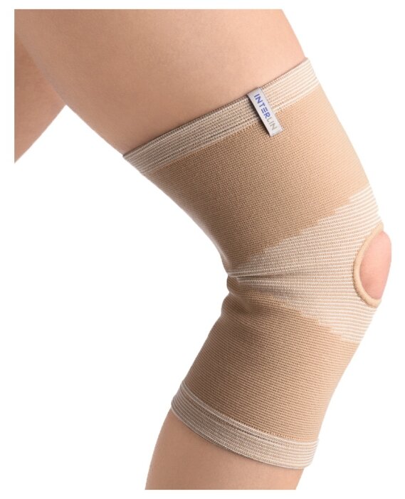 Бандаж компрессионный на коленный сустав бежевый (РК К04)