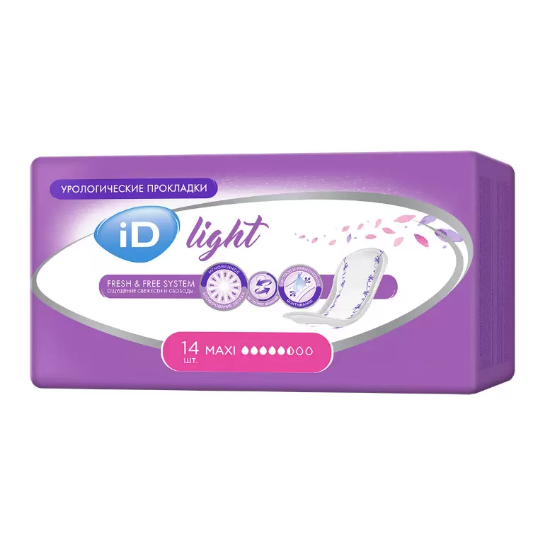 Урологические прокладки для женщин ID Light maxi (14шт)