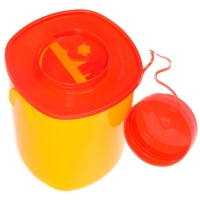 Ёмкость-контейнер для сбора острого инструмента 1,5л желтый