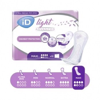 Урологические прокладки для женщин ID Light Advanced maxi (10шт)