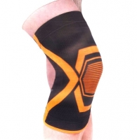 Бандаж компрессионный на коленный сустав серо-оранжевый Н-100
