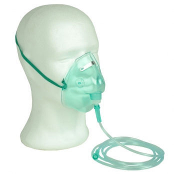 Маска лицевая кислородная нереверсивная, р.М с трубкой 2м (детская)
