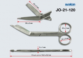 Ножницы для разрезания повязок по Листеру, 140мм (JO-21-120)_1