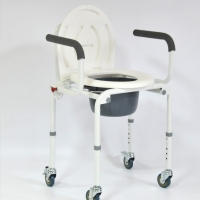 Кресло инвалидное FS813 с санитарным оснащением на 4-х колесах_2