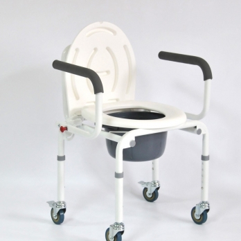 Кресло инвалидное FS813 с санитарным оснащением на 4-х колесах