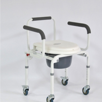 Кресло инвалидное FS813 с санитарным оснащением на 4-х колесах