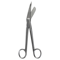 Ножницы для разрезания повязок с пуговкой горизонтально изогнутые 185мм (JO-21-122)